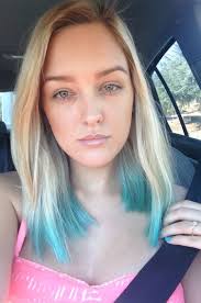 Teal Dip Dye Hair Done With Kool Aid Mix 2 Cups Water With 2 Packets Of Kool Aid And Boil Transfer To A Mug And D Hair Dye For Kids Dip Dye