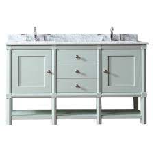 Shop for martha stewart bathroom furniture in bath at walmart and save. Martha Stewart Living Sutton 60 In W X 22 In D Vanity In Rain Water With Marble Vanity Top In Whit Granite Vanity Tops Marble Vanity Tops Bathroom Vanity Redo