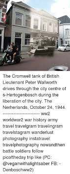 The express cartoonist giles sketches as cromwell tank crewmen work on their vehicles, 1 may 1945. The Cromwell Tank Of British Lieutenant Peter Wallworth Drives Through The City Centre Of S Hertogenbosch During The Liberation Of The City The Nerherlands October 24 1944 Ww2 Worldwar2 War History Army