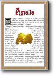 Nombre Amalia Lamina Descargable En Formato Pdf Con Impresiones Ilimitadas Heraldicafamiliar Com