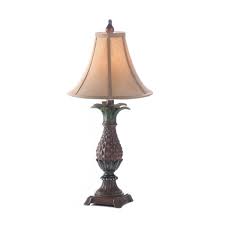 Gray geometric ceramic base, gray fabric drum shade, easily accessible rotary switch on cord, uses 1 x 40w type b candelabra base bulb or type g 16.5 (globe shape) candelabra base bulb (not included), lamp measures l: Table Lamps For Bedroom Contemporary Table Lamp Rustic Modern Pineapple Lamp Walmart Com Walmart Com
