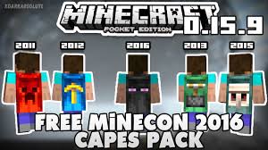 Free Working Code For Minecon Capes Pack Minecraft Pe 0 15 9 Update News Pocket Edition Youtube