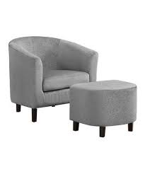 Loving This Light Gray Floral Arm Chair Ottoman On Zulily Zulilyfinds Chair And Ottoman Set Fabric Accent Chair Light Grey Accent Chair
