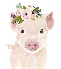 Farm Nursery Decor Nursery Print Farm Animal Print Cow Painting Nursery Animal Print Farm Baby Shower Decor Nursery Wall Art Flower Crown Nursery Animal Prints Nursery Paintings Baby Animal Drawings