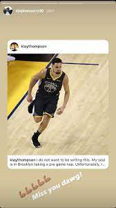 Klay thompson returns to warriors practice after injury! Klay Thompson Breaks Silence After Achilles Injury With Instagram Post Rsn