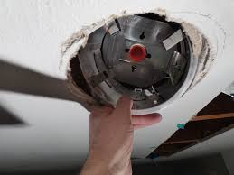 You can also move your new mount positioning slightly and drill new guide holes for installation without patching and filling the old. Reducing The Size Of A Light Fixture Ceiling Hole Recessed Lighting Repair Ceilings Recessed Ceiling Lights