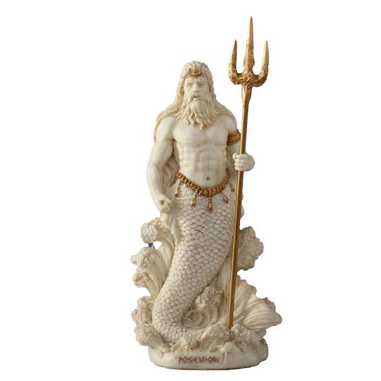 Poseidon Greek God Of The Sea 18cm Veronese White Statue | eBay