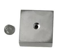 Applied Magnets® 2" x 2" x 1" Dual Sided Countersunk Grade N42 Neodymium  Block Magnet
