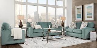 Burke Teal 8 Pc Living Room Living Room Sets Furniture Furniture Rooms To Go