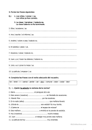 Ejercicios Preterito Perfecto Preterito Perfecto Ejercicios Para Aprender Espanol Actividades Para Clase De Espanol