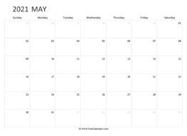 We also have a 2021 two page calendar template for you! May 2021 Calendar Templates