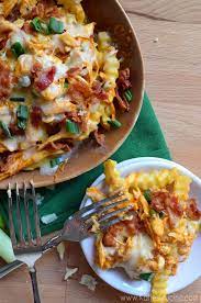 Buffalo Chicken Bacon Cheese Fries Recipe Bacon Cheese Fries Recipes Ground Beef Recipes
