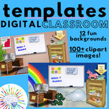 This sushi clipart set is perfect for customizing all of your classroom resources! Virtual Classroom Templates Twelve Fun Backgrounds And 100 Clipart Images