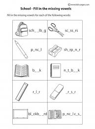 School Fill In B W Worksheet English Classroom English Lessons For Kids Teaching English