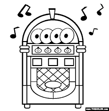The Jukebox Coloring Page Free The Jukebox Online Coloring Here is how your jukebox should come out looking when you are all done. the jukebox coloring page free the