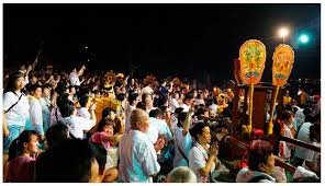 Hundreds of worshippers gather along a small beach at tuas awaiting the arrival of the nine mediums to welcome the nine. Religions Free Full Text State Regulations And Divine Oppositions An Ethnography Of The Nine Emperor Gods Festival In Singapore