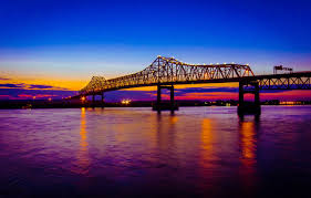Sunlight, trees, landscape, forest, waterfall, boat, monochrome, night, water, nature, camera, ice, mist. Wallpaper Night Bridge Louisiana Baton Rouge Mississippi Images For Desktop Section Gorod Download