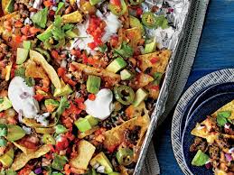 Black Bean And Corn Salsa Recipe Southern Living Sheet Pan Nachos Recipe Southern Living Super Easy Fast Family Meal Serves 4 Adults Seasoned Cooked Ground Beef Recipes Sheet Pan Recipes Nachos Recipe
