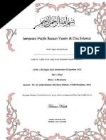 Jemputan ke majlis doa selamat dan kesyukuran. Kad Jemputan Tahlil