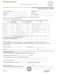 Can an employer require a doctor's note to return to work? 44 Return To Work Work Release Forms Printabletemplates