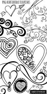 Heart Doodles Clipart Png Printable Valentine Graphics Etsy Heart Clip Art Heart Doodle Doodle Art