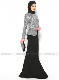 Stamp Sequin Evening Dress Black Muslim Evening Dresses Modanisa Muslim Evening Dresses Black Evening Dresses Muslim Outfits