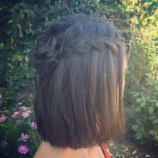 A crown waterfall braid is beautiful on short hair. Waterfall Braid Half Up Half Down Anna Panays Hair