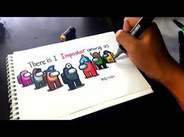 Drawing Among Us Simple Drawing Youtube