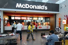 I have a flight that leaves around 1 p.m. Shenzhen China February 16 2015 Mcdonald S Restaurant Interior The Mcdonald S Corporation Is The World S Largest Chain