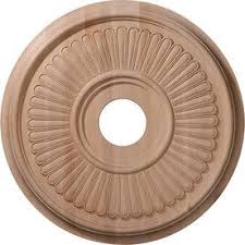 Ekena Millwork Berkshire 20 In X 20 In Wood Ceiling Medallion Cmw20bec Wooden Ceilings Wood Ceilings