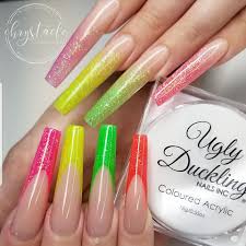 Acrylic nails are a quick way to get the long nails you've always wanted, but they're a commitment. Our Lovely Neon Coloured Acrylics Ugly Duckling Nails Inc Facebook
