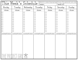 weekly chore chart free chore template download jenallyson