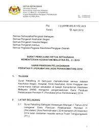 Nama dan permulaan kuat kuasa 1. Garis Panduan Perintah Fi Perubatan Kos Perkhidmatan 2014