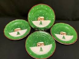 Check spelling or type a new query. The Cellar Log Cabin Christmas Set Of 4 Salad Plates 8 3 8 Ebay
