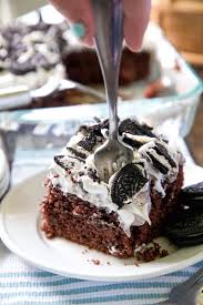 How to make this easy. Oreo Poke Cake From A Box Cake Mix All Things Mamma