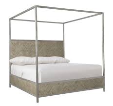 The delicately designed metal frame has a vintage style that will add available in multiple colours, the novogratz camilla metal canopy bed is offered in twin, full, queen, and king size. Bernhardt Loft Milo Canopy Bed Morel Glazed Silver Transitional Canopy Beds By Bernhardt Furniture Company Houzz