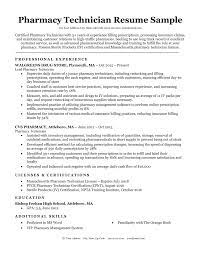 Pharmacy Technician Resume Sample Tips Resumecompanion
