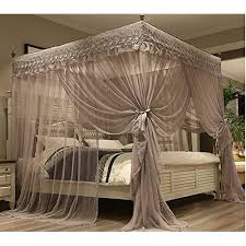 Get the best deals on queen size bed netting & canopies. Buy Mengersi Princess 4 Corners Post Bed Canopy Bed Curtains Mosquito Netting Full Gray Online In Italy B07bkxcskx
