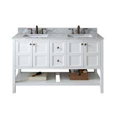 › bathroom vanity tops with sink built in. Winterfell 60 In W Bath Vanity In White With Marble Vanity Top In White With Square Basi Marble Vanity Tops Double Vanity Bathroom Double Sink Bathroom Vanity