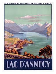 Plm Railroad Lake D Annecy Giclee Print Art Com Travel Posters Annecy Vintage Posters