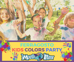 A color party theme allows kids to enjoy dousing each other in beautiful colors while celebrating at some point during your party, the kids will gather together and engage in a color powder fight. Kids Colors Party Roma Monteverde Ristorante Mucca Pazza