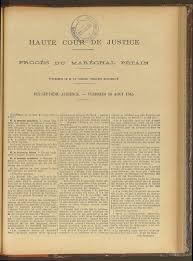 Procès du maréchal Pétain : compte rendu officiel des audiences de la Haute  Cour de justice (1945) — Page 305