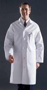 Medline Premium Knot Button Lab Coat White