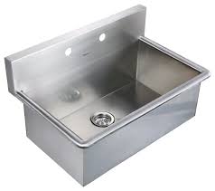 This versatile sink is ideal for any kitchen, laundry, mudroom, garage, or. Noah S Collection Brushed Stainless Steel Commercial Drop In Laundry Scrub Sink Contemporary Utility Sinks By Amani Llc Houzz