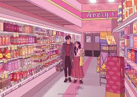 My Art Anna Abola Art Anna Abola Pink Aesthetic Supermarket Aesthetic Artists On Tumblr Art Tumblr Digital Ar Tumblr Art Digital Art Illustration Aesthetic Art