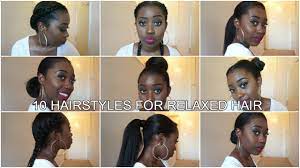 Here's one way to break up the monotony of a perm if you've already been wearing one for a while: 10 Easy Protective Hairstyles For Relaxed Texlaxed Hair Relaxed Hair Long Relaxed Hair Easy Hairstyles
