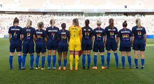 The united states men's and women's national teams are wearing special jerseys this month in support of lgbtq pride month. U S Soccer Wnt On Twitter Wearing Our Colors With Pride Tonight United As Onenation Always