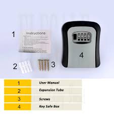 However, you don't need a key to open the door always; High Quality Heavy Duty Key Safe Box Storage Organizer With 4 Digital Combination Lock Password Unlock Metal Key Hidden Safe Box Key Safe Hidden Safesafe Box Aliexpress