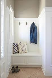 Fall foyer decorating ideas features light blue gray walls, black window sashes, rattan chair, whitewashed our small traditional powder blue foyer with fall decorating ideas with world market! Light Blue Foyer Wall Paint Design Ideas