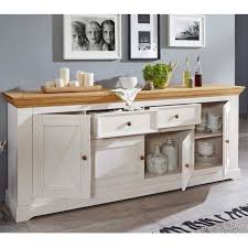 Landhaus Sideboard Mit 201 Cm Breite Aus Massivholz Elvelina Speisezimmereinrichtung Landhaus Mobel Esszimmer Buffet
